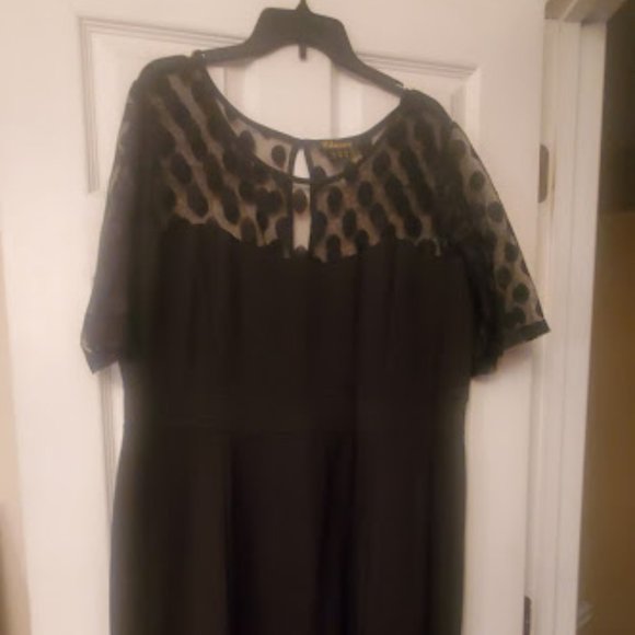 Black Sheath/Mesh Dress - Picture 1 of 3